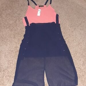Maude (Size M) Color Block Sheer Sleeveless Spring Summer Tunic (NEW)